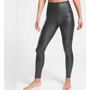 Athleta Inclination Moto Tight Women's XS Black Glitter Workout Gym Running